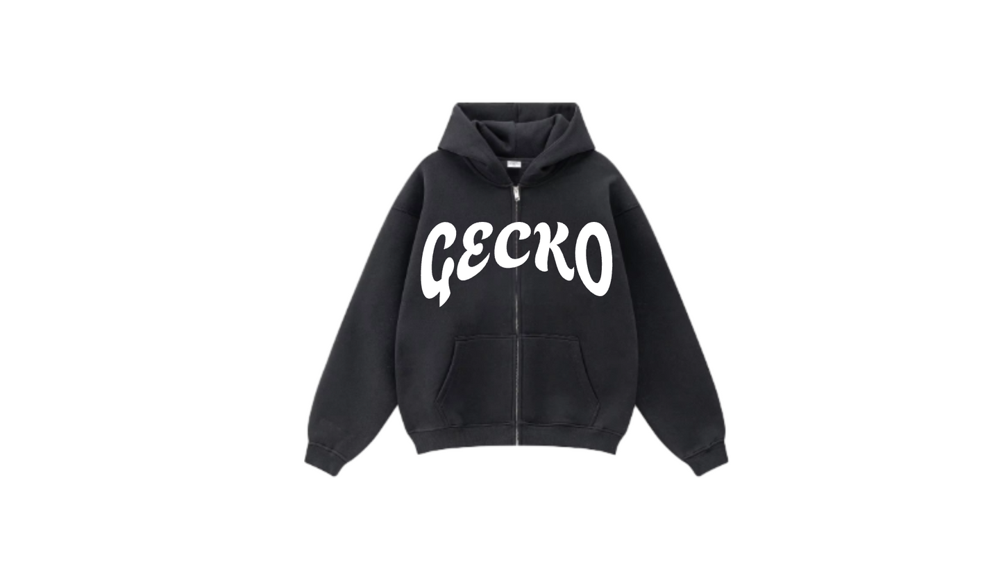 Zip-up hoodie black